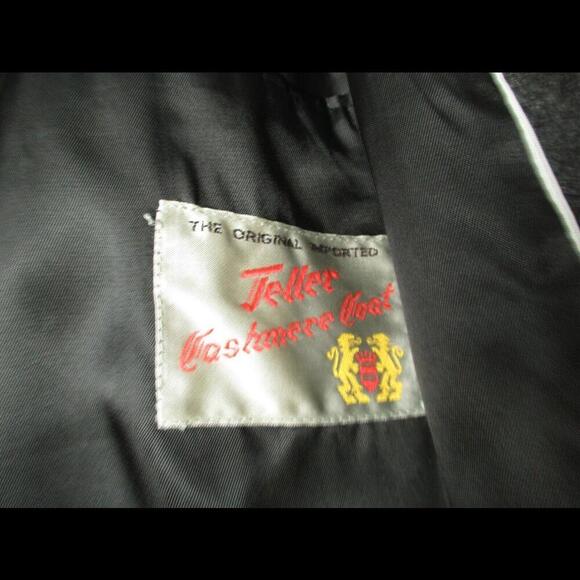 JELLER Vintage 100% CASHMERE Long Button Up Coat From HUNGARY with Pockets Gray - Picture 3 of 9